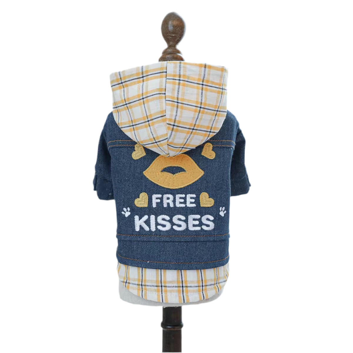 Denim *Free Kisses* Hoodie