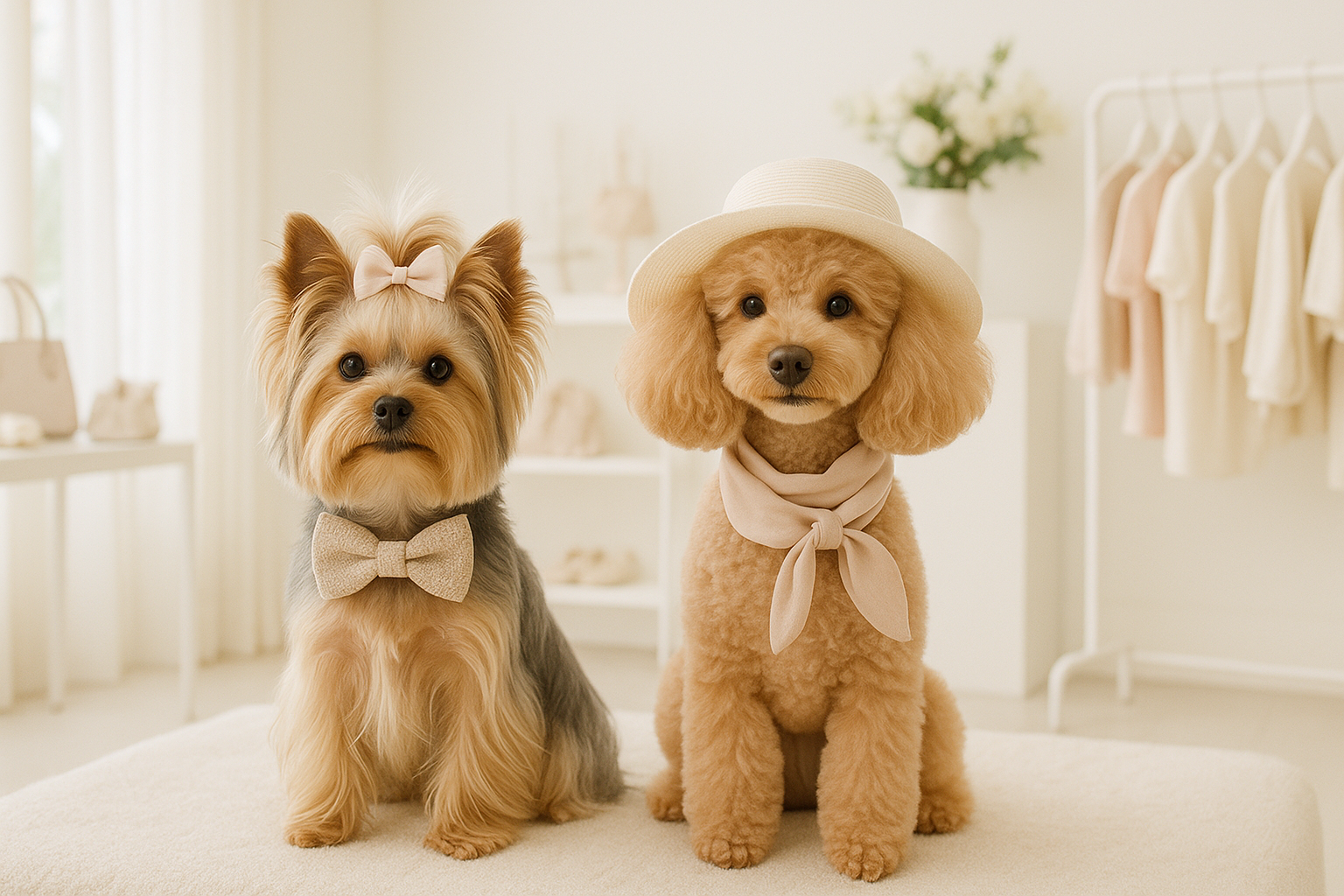 Fashionable Furr Light Colors Centered Banner